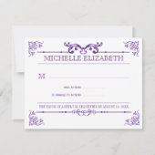 Typografie Bar-Bat Mitzvah Reply RSVP Kaartje (Voorkant)