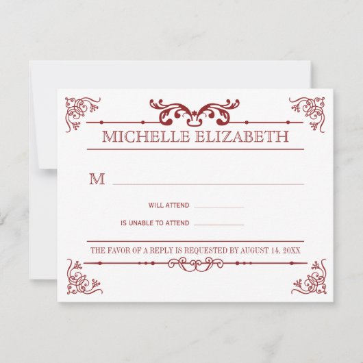  Typografie Bar-Bat Mitzvah Reply RSVP Kaartje (Voorkant)