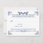  Typografie Bar-Bat Mitzvah Reply RSVP Kaartje (Voorkant)