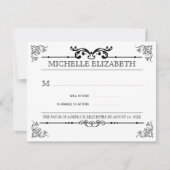  Typografie Bar-Bat Mitzvah Reply RSVP Kaartje (Voorkant)