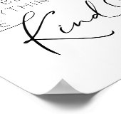 Typografie Be Kind Quote Muurkunst Poster (Hoek)