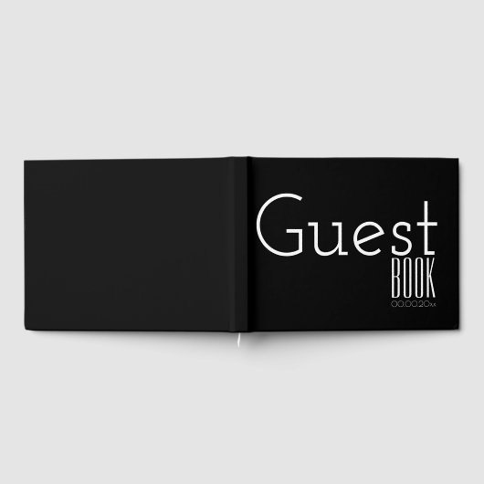 Typografie bedrijf lancering gastregister CUSTOM 2 Gastenboek (Volledig)