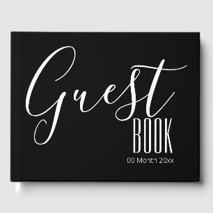 Typografie bedrijf te lanceren gastregister CUSTOM Gastenboek