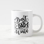 Typografie Beste vader in de wereld onvoorwaardeli Grote Koffiekop (Rechts)