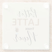 Typografie beter dan nooit glazen onderzetter (Achterkant)