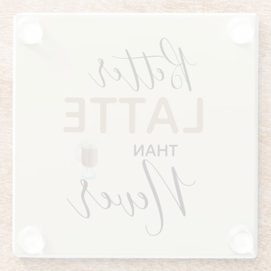 Typografie beter dan nooit glazen onderzetter (Achterkant)