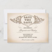  typografie Bewaar de datum elegante kaarten (Voorkant)