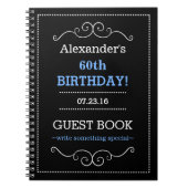 Typografie Birthday Party Guest Book- Notitieboek (Voorkant)