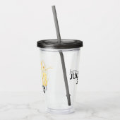 Typografie Black & Gold Bride Squad Drink Acryl Drinkbeker (Links)