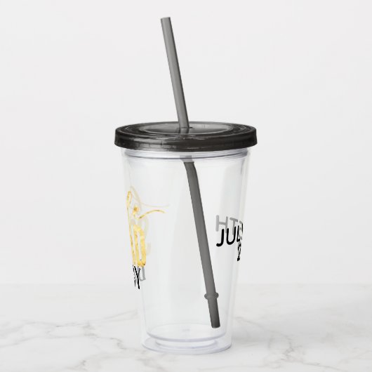 Typografie Black & Gold Bride Squad Drink Acryl Drinkbeker (Links)