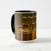 Typografie Black Gold San Diego Souvenir Mok (Voorkant links)