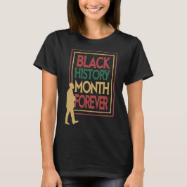Typografie 'Black History Month Forever' T-shirt