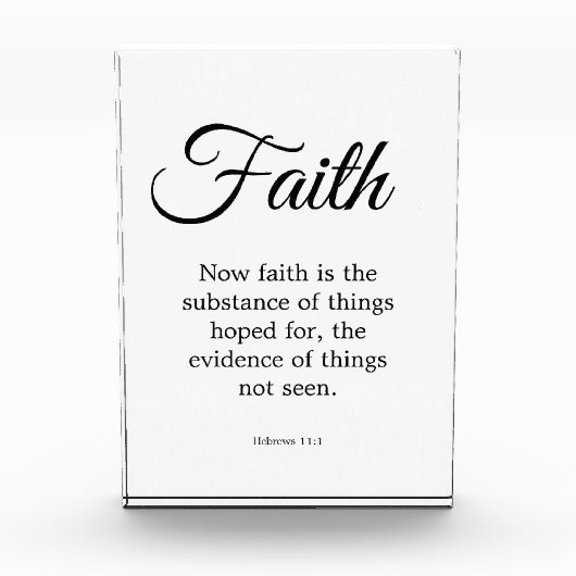 Typografie Black & White Faith is de stof Fotoblokken (Voorkant)