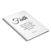 Typografie Black & White Faith is de stof Notitieboek (Rechterzijde)