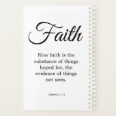 Typografie Black & White Faith is de stof Planner (Achterkant)