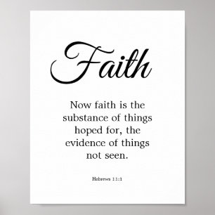 Typografie Black & White Faith is de stof Poster