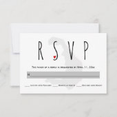 Typografie blauw, grijs Santorini bruiloft RSVP ka (Voorkant)