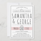 Typografie bloedige roze bruiloft onder de douche kaart (Voorkant)