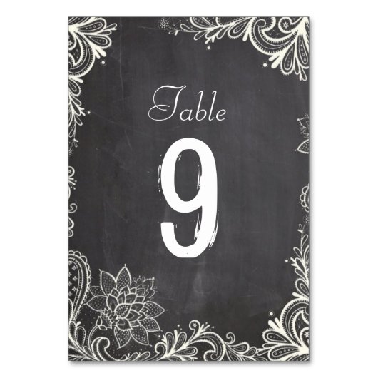 typografie bloeit Chalkboard Wedding Kaart (Achterkant)