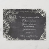  typografie bloeit Chalkboard Wedding Kaart (Voorkant / Achterkant)