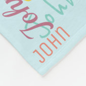 Typografie Blue Baby Fleece Deken (Hoek)