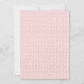 Typografie blush roze bruiloft repetitie diner kaart (Achterkant)