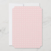 Typografie blush roze omgekeerde hoeken bruiloft kaart (Achterkant)