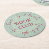 Typografie Book Club Ronde Kartonnen Onderzetter (Gebogen)