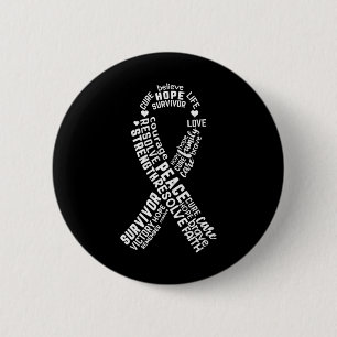 Typografie Borstkanker Bewustzijn Roze Grafisch  Ronde Button 5,7 Cm