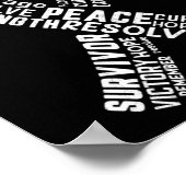 Typografie Borstkanker Bewustzijn Roze Graphic Poster (Hoek)