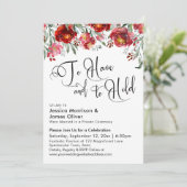 Typografie Bourgondië Rode Bloemen hebben en houde Kaart (Staand voorkant)