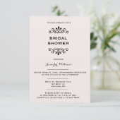  typografie bridale doucheuitnodigingen kaart (Staand voorkant)