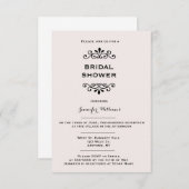  typografie bridale doucheuitnodigingen kaart (Voorkant / Achterkant)