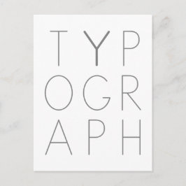 Typografie Briefkaart