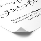 Typografie briefkaart gastenboek bruiloft bord poster (Hoek)