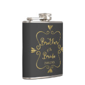 Typografie Broer van de bruid Grappig Heupfles (Rechts)