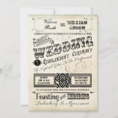  typografie bruiloft kaart (Voorkant)