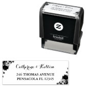 Typografie Bruiloft Retouradres Zelfinktende Stempel (In situ)