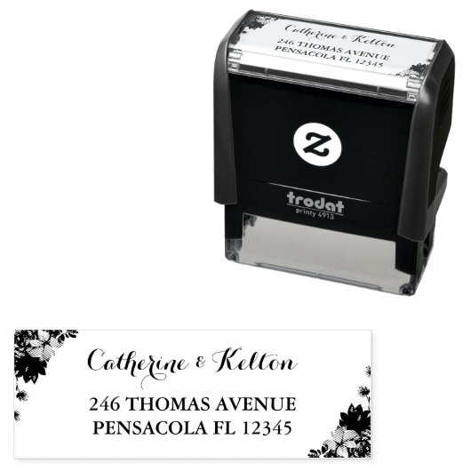 Typografie Bruiloft Retouradres Zelfinktende Stempel (In situ)