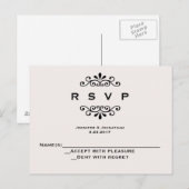  typografie bruiloft RSVP kaarten (Voorkant / Achterkant)