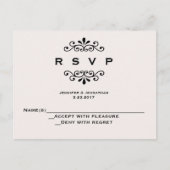  typografie bruiloft RSVP kaarten (Voorkant)