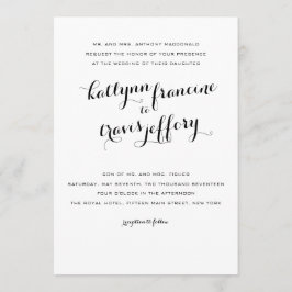 Typografie bruiloft uitnodiging