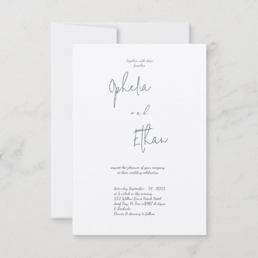 Typografie bruiloft uitnodiging (Voorkant)