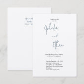 Typografie bruiloft uitnodiging (Voorkant / Achterkant)