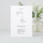 Typografie bruiloft uitnodiging (Staand voorkant)