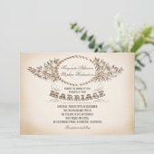  typografie bruiloft uitnodigingen (Staand voorkant)