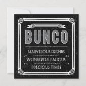  Typografie Bunco Invite Kaart (Voorkant)