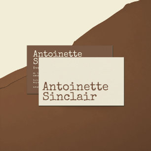 Typografie Busine voor zoete corn en toffee voor s Visitekaartje