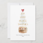 Typografie Business Red Gold kerstboom Feestdagenkaart (Voorkant)