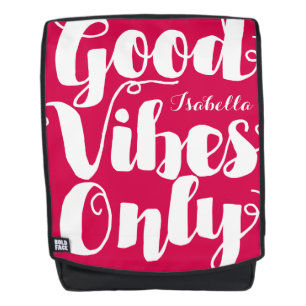 Typografie Calligrafie Roze Goede Vibes Alleen Rugtassen